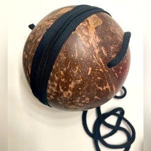 Vintage Handmade Coconut purse & bracelet